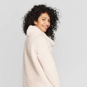 NEW Large - Sherpa turtleneck pullover